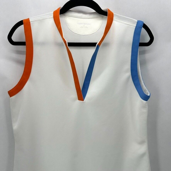 Tory Burch Tory Sport Sleeveless Tunic‎ Dress Size L White Tennis Pickleball NWT - Picture 2 of 11